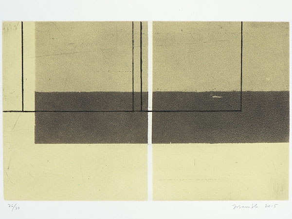 Cote à cote, gravure, aquatinte et pointe sèche, 2022, 56,5 x 76,5 cm