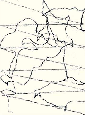 Félix Studinka - Chestnut Journal p.199, fusain sur papier, 29,7 x 21 cm