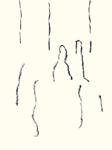 Félix Studinka - Chestnut Journal p.201, fusain sur papier, 29,7 x 21 cm