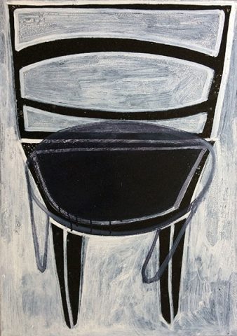 Ma vie est un roman, 2018, laque sur toile, 70 x 50 cm