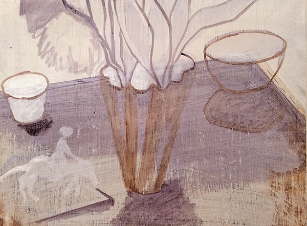 Ma vie est un roman, 2018, laque sur toile, 50 x 70 cm