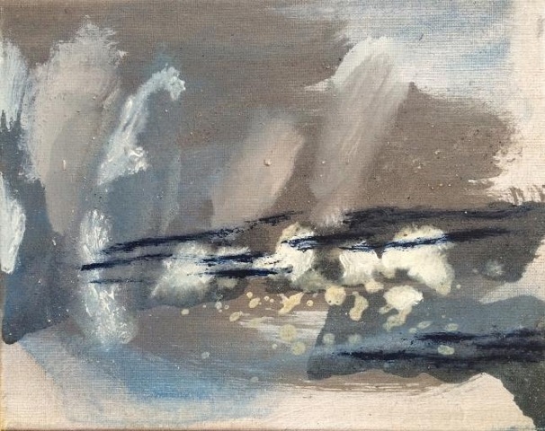 Ma vie est un roman, 2018, laque sur toile, 50 x 70 cm