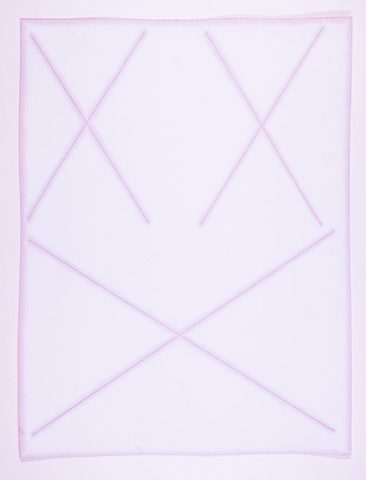 Marronnier, 2024, pigments colorés sur papier aquarelle, 31x 23,5 cm