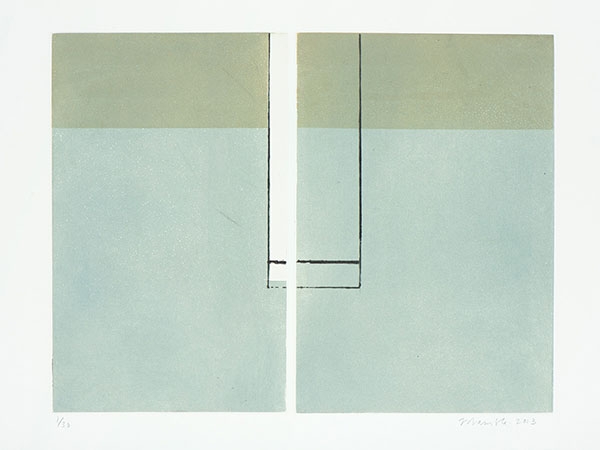 Cote à cote, gravure, aquatinte et pointe sèche. 2022, 56.5 x 76,5 cm