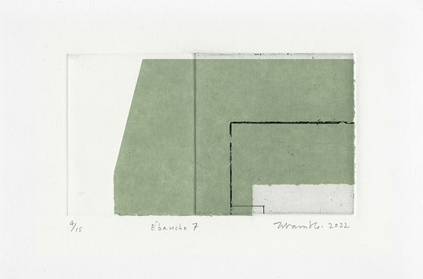 Ebauche 7, aquatinte et pointe sèche, 21.5 x 31.5 cm