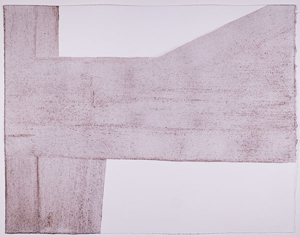 Paysage invisible, 2024, technique mixte sur papier, 38 x 49 cm