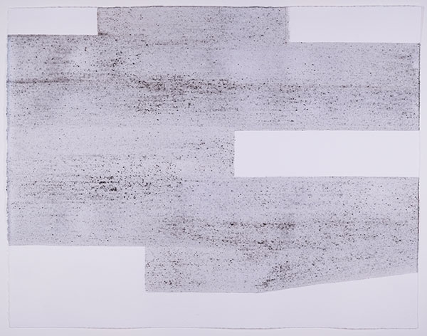 Paysage invisible, 2024, technique mixte sur papier, 38 x 49 cm