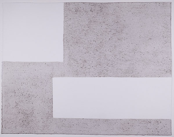 Paysage invisible, 2024, technique mixte sur papier, 38 x 49 cm