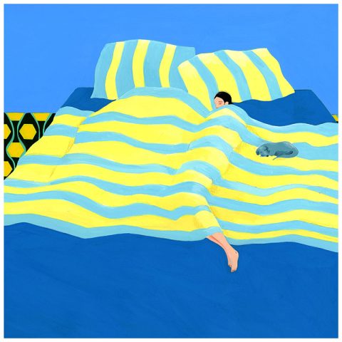 Une chambre à soi, gouache sur papier, 50x50cm