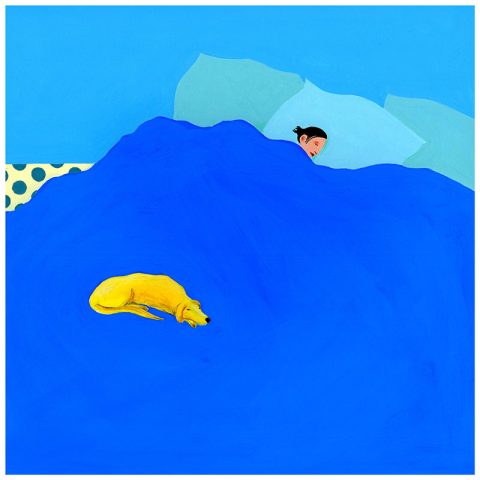 Une chambre à soi, gouache sur papier, 50x50cm
