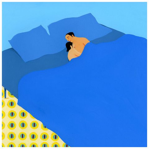 Une chambre à soi, gouache sur papier, 50x50cm
