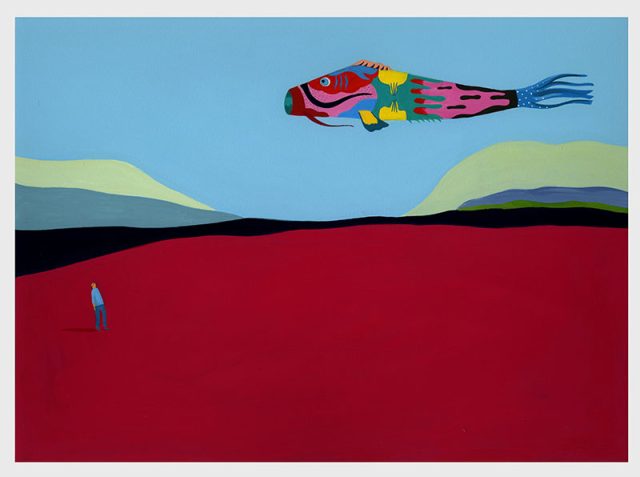 Un vent léger, gouache sur papier, 40x50cm